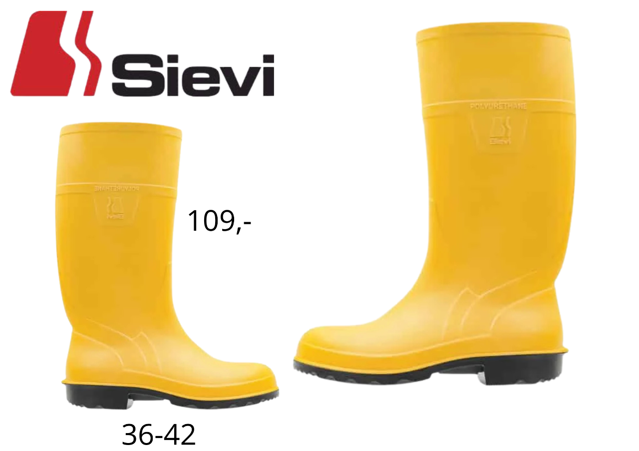 Sievi-kumisaappaat, keltaiset